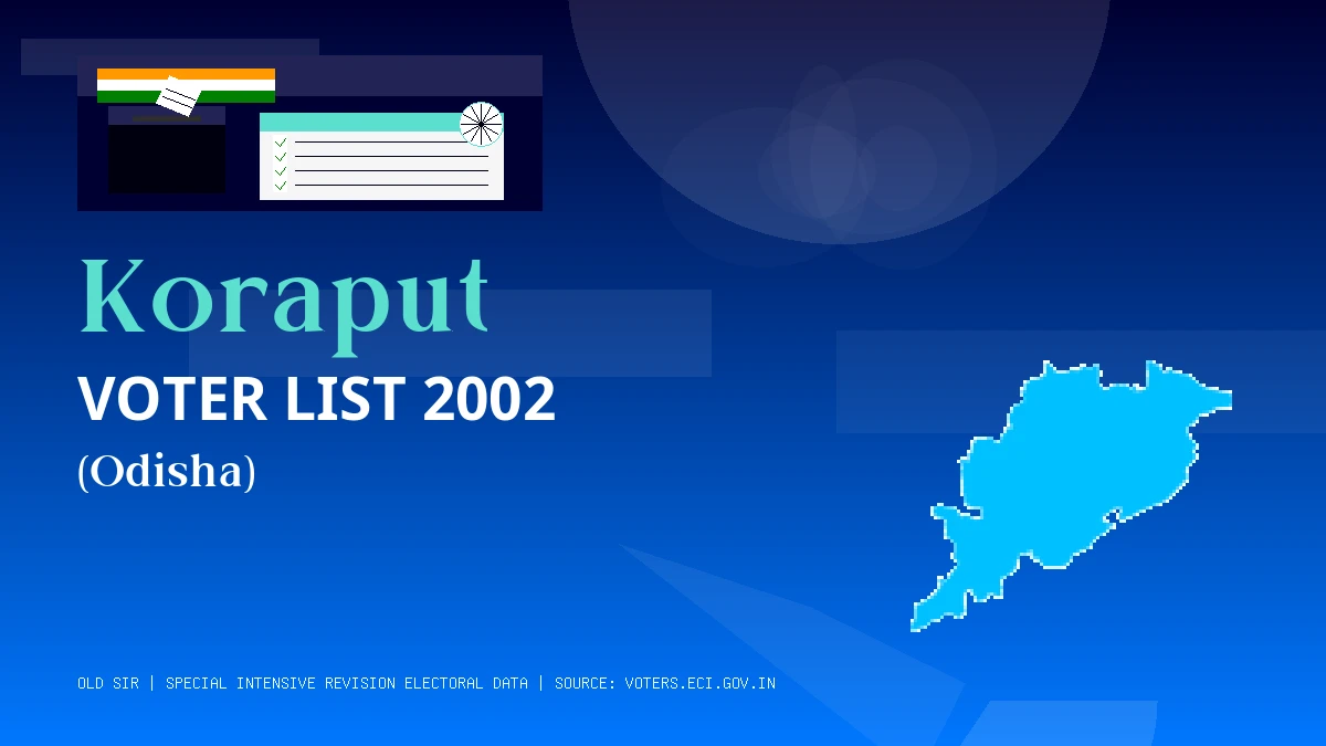 Koraput Voter List 2002 PDF Download Odisha