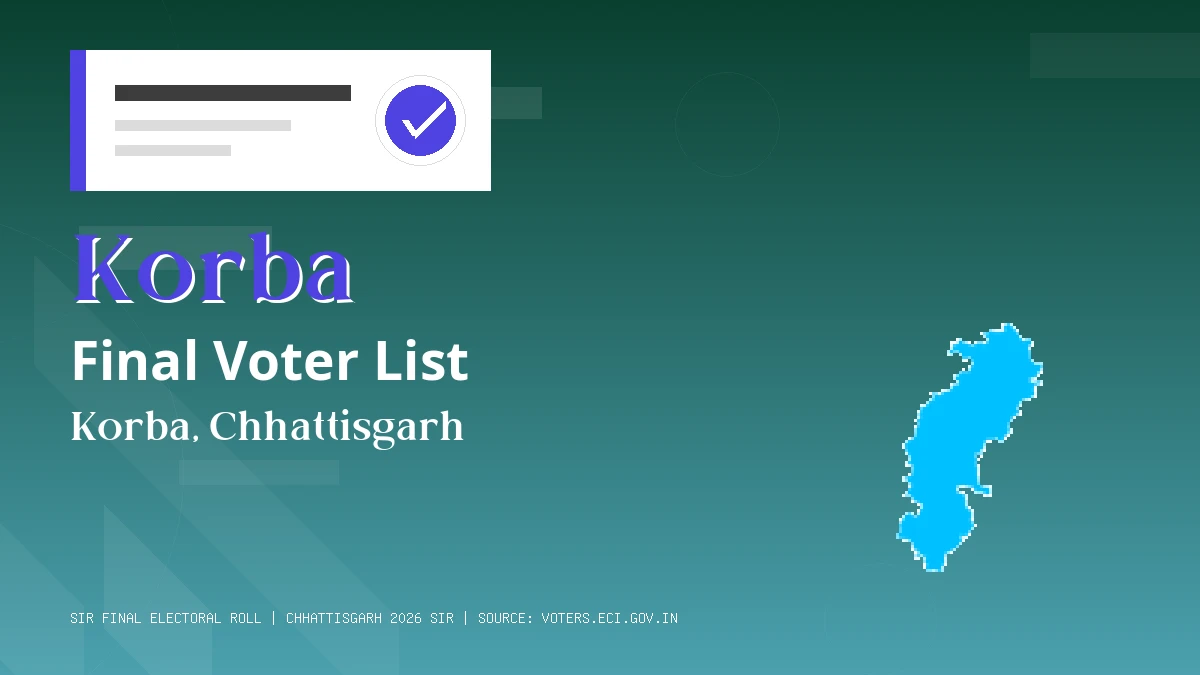 Korba Final Voter List Chhattisgarh