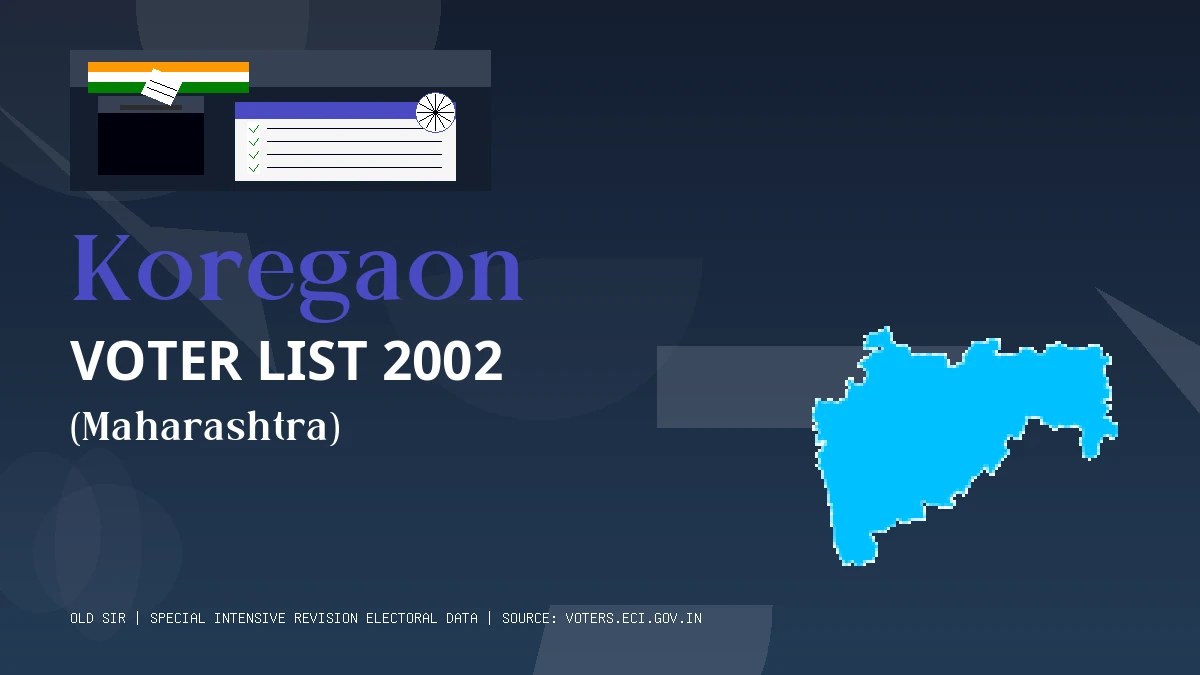 Koregaon Voter List 2002 PDF Download Maharashtra