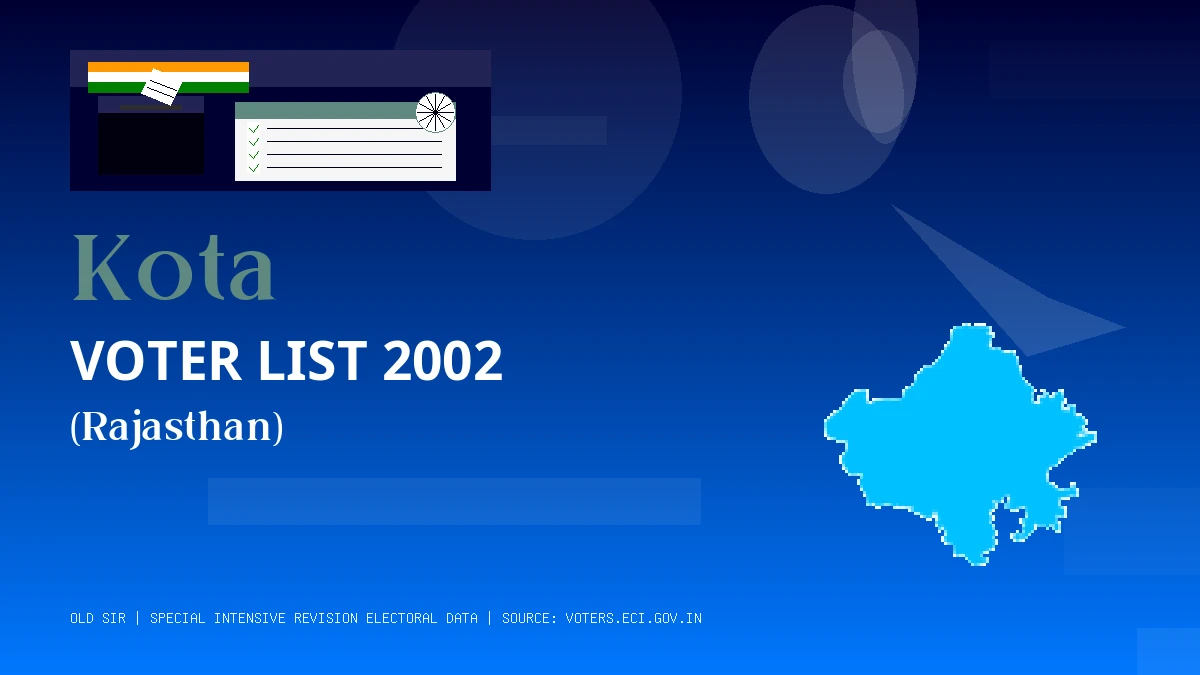 Kota Voter List 2002 PDF Download Rajasthan