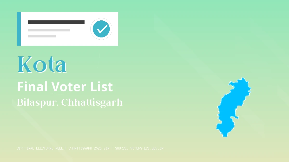 Kota Final Voter List Chhattisgarh