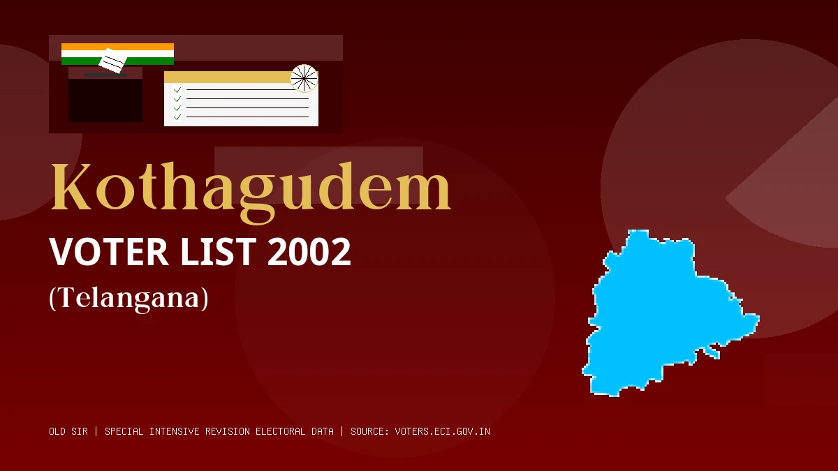 Kothagudem Voter List 2002 PDF Download Telangana