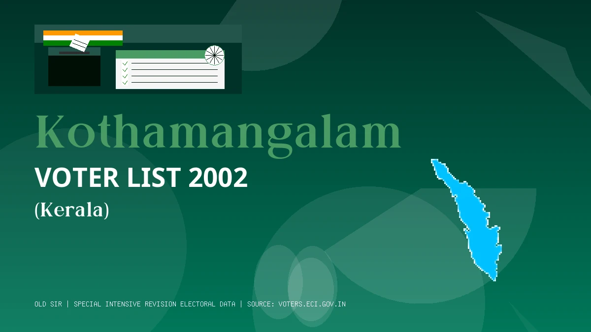 Kothamangalam Voter List 2002 PDF Download Kerala