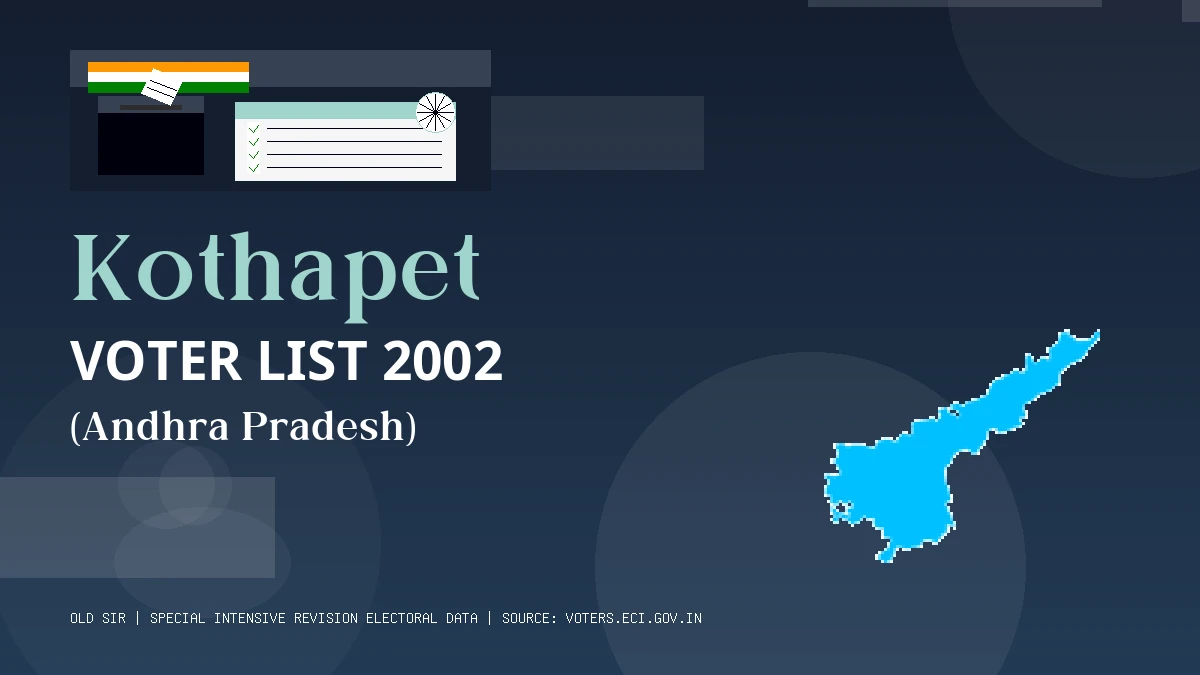 Kothapet Voter List 2002 PDF Download Andhra Pradesh