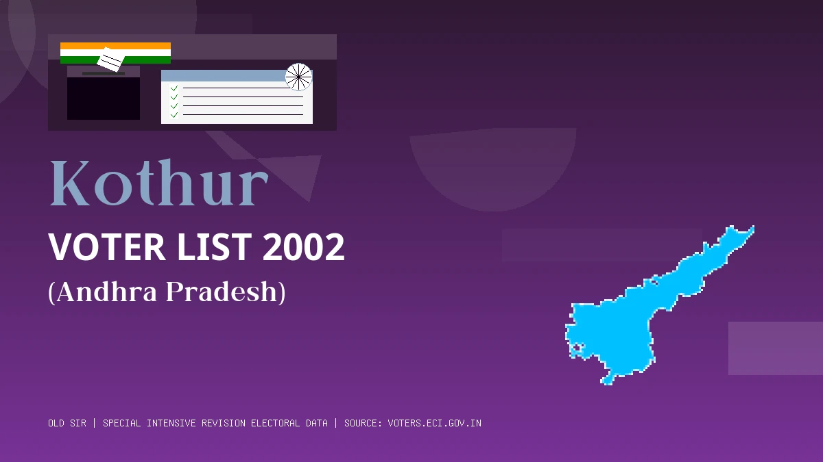 Kothur Voter List 2002 PDF Download Andhra Pradesh