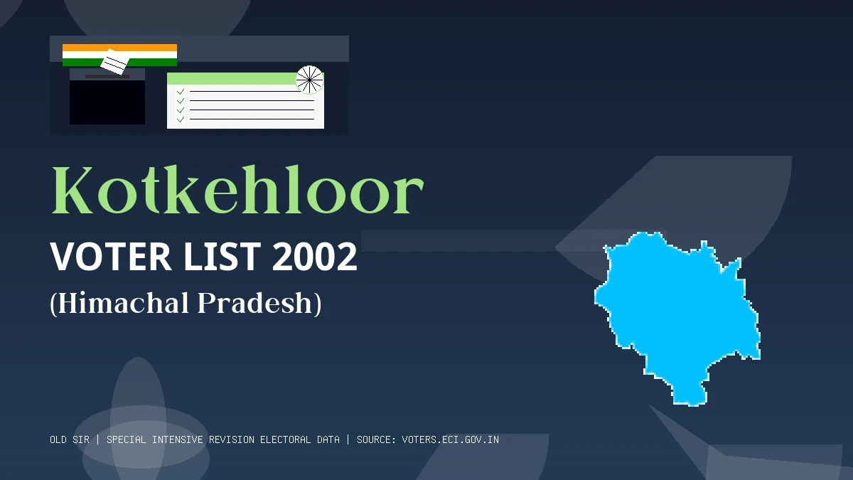 Kotkehloor Voter List 2002 PDF Download Himachal Pradesh