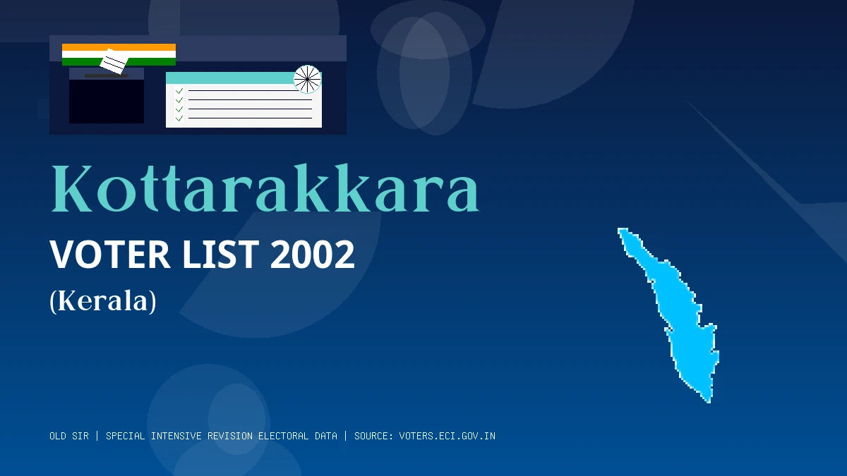 Kottarakkara Voter List 2002 PDF Download Kerala