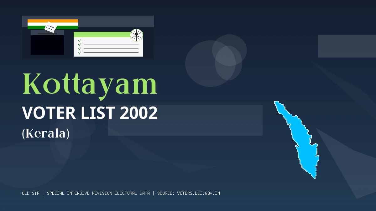 Kottayam Voter List 2002 PDF Download Kerala