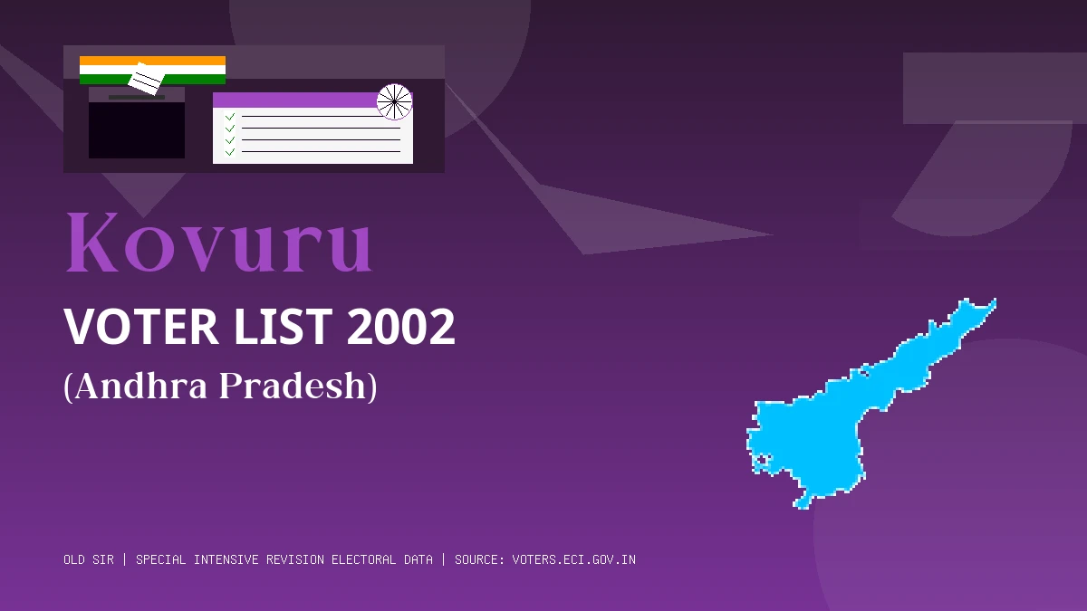 Kovuru Voter List 2002 PDF Download Andhra Pradesh