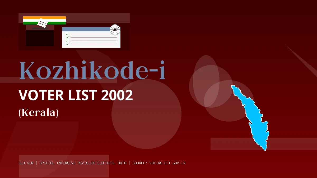 Kozhikode-i Voter List 2002 PDF Download Kerala
