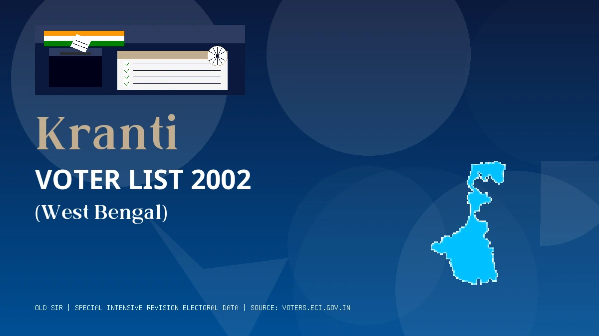 Kranti Voter List 2002 PDF Download West Bengal