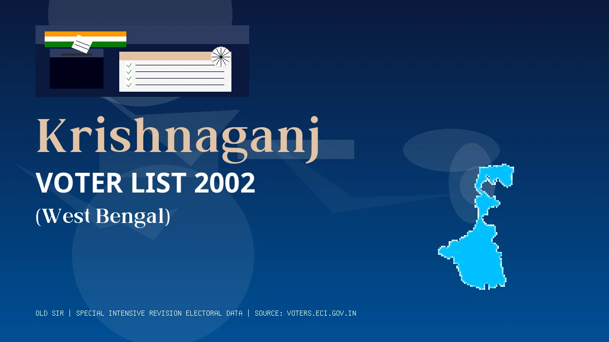 Krishnaganj Voter List 2002 PDF Download West Bengal