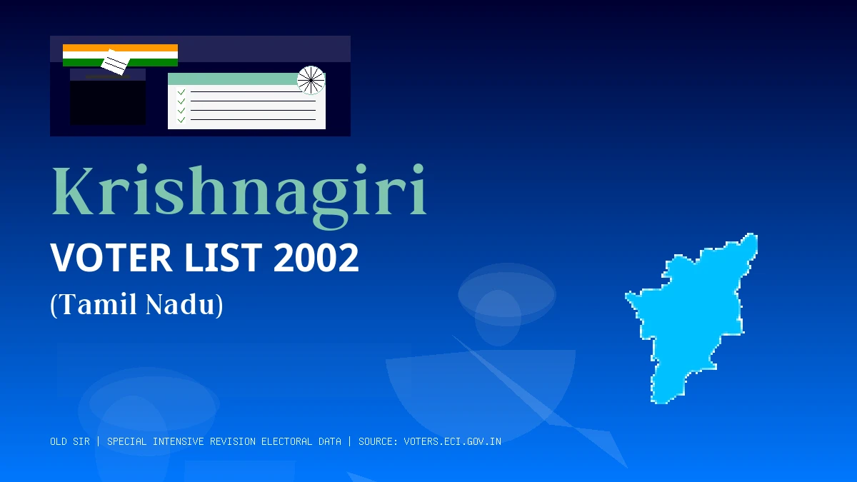 Krishnagiri Voter List 2002 PDF Download Tamil Nadu