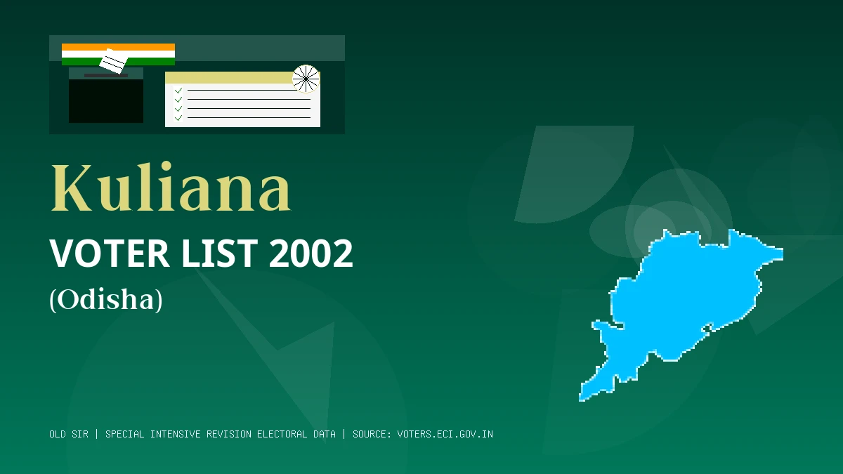 Kuliana Voter List 2002 PDF Download Odisha