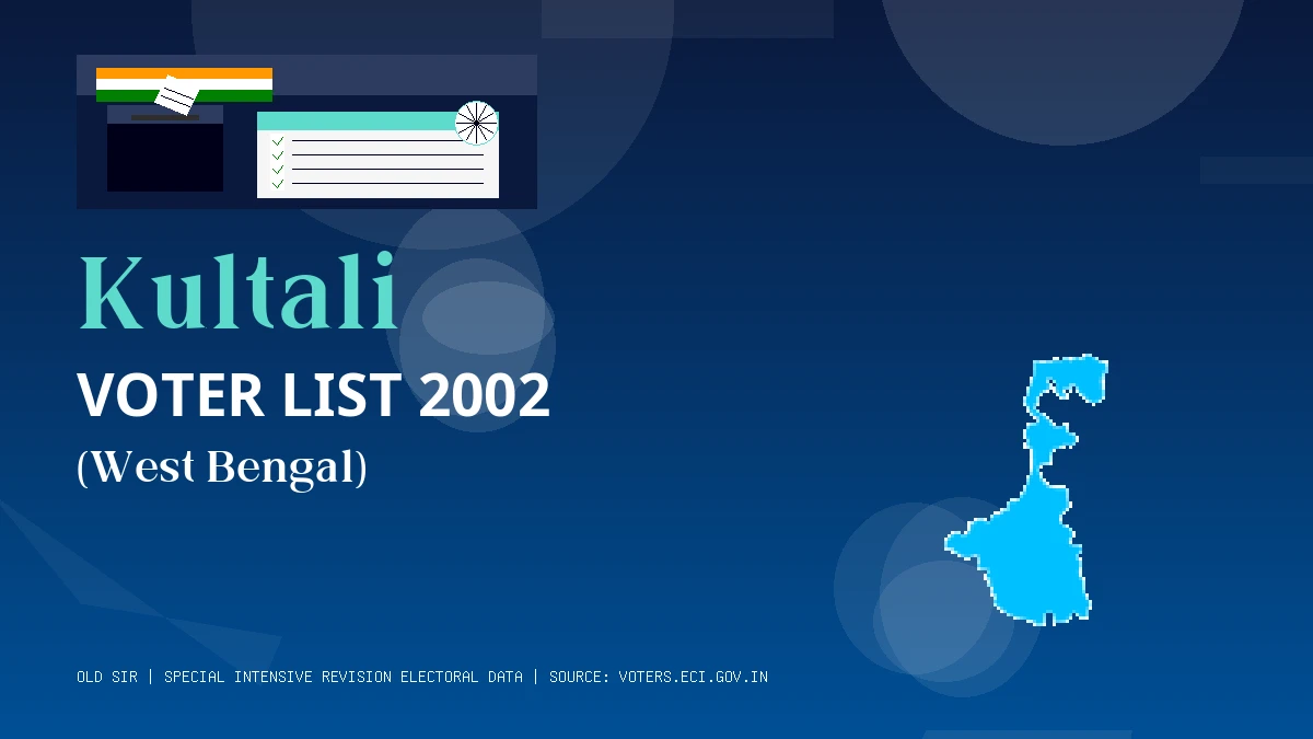 Kultali Voter List 2002 PDF Download West Bengal