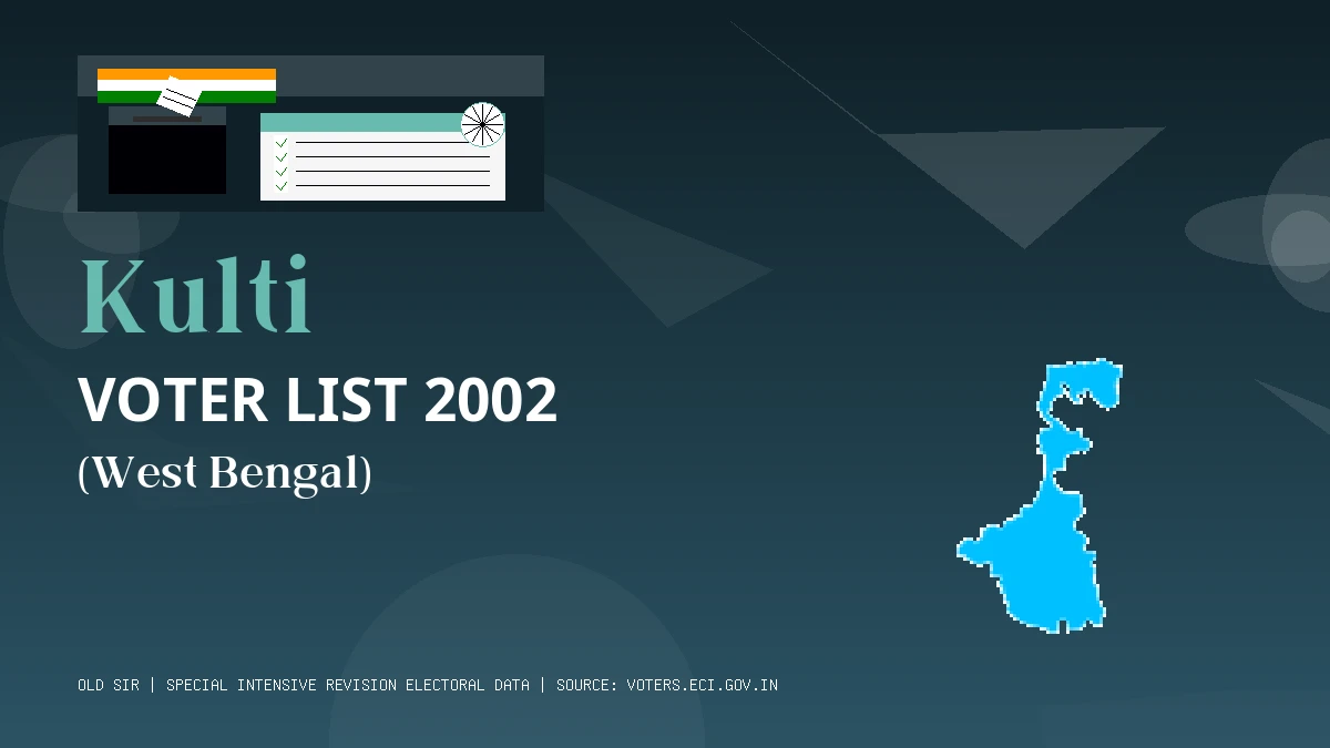 Kulti Voter List 2002 PDF Download West Bengal
