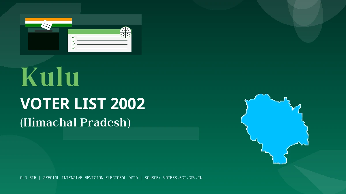 Kulu Voter List 2002 PDF Download Himachal Pradesh