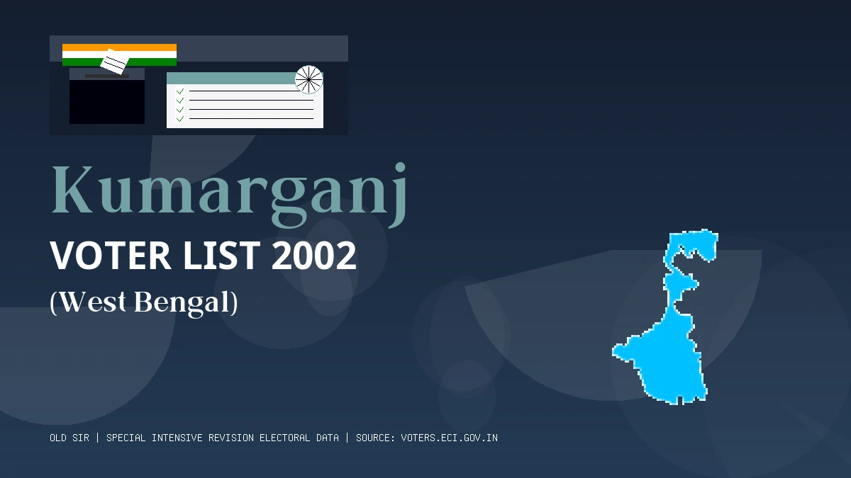Kumarganj Voter List 2002 PDF Download West Bengal