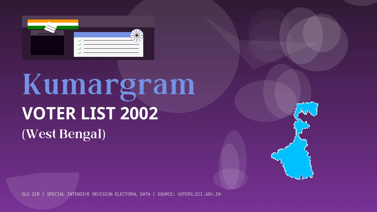 Kumargram Voter List 2002 PDF Download West Bengal