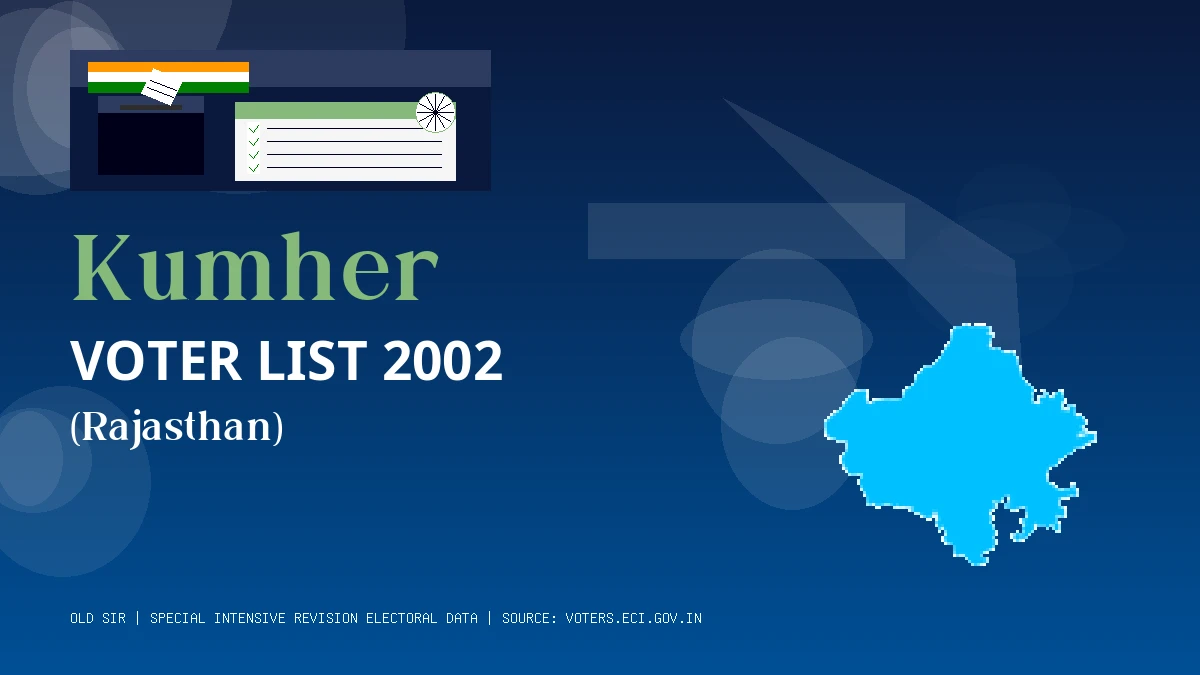 Kumher Voter List 2002 PDF Download Rajasthan