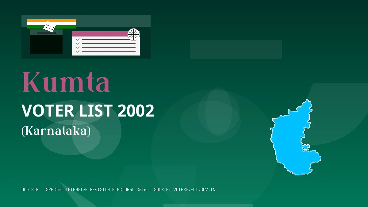 Kumta Voter List 2002 PDF Download Karnataka