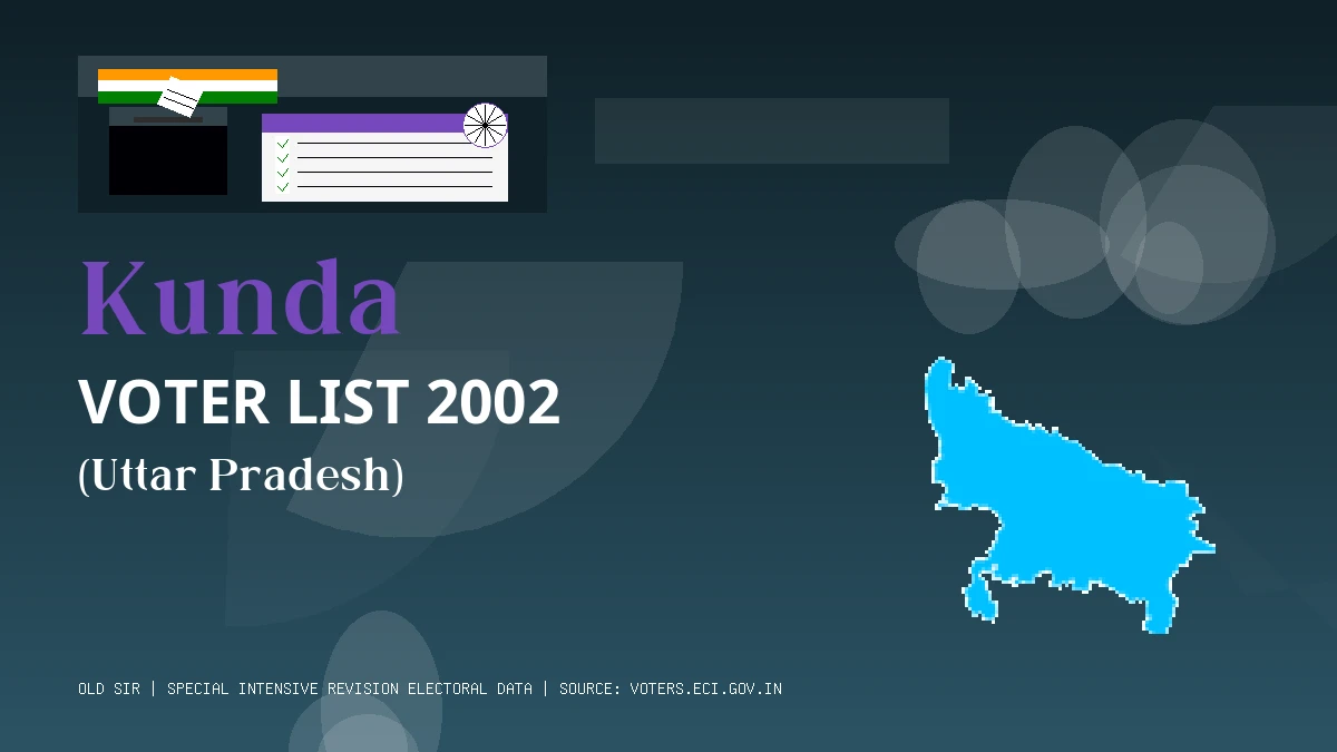 Kunda Voter List 2002 PDF Download Uttar Pradesh