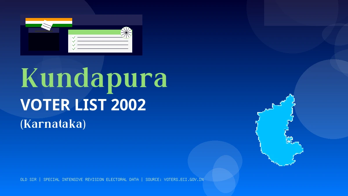 Kundapura Voter List 2002 PDF Download Karnataka