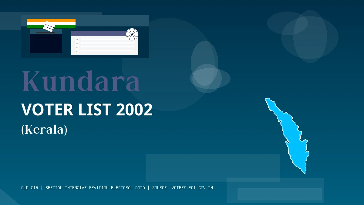 Kundara Voter List 2002 PDF Download Kerala