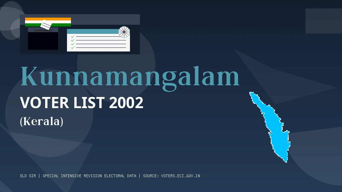Kunnamangalam Voter List 2002 PDF Download Kerala