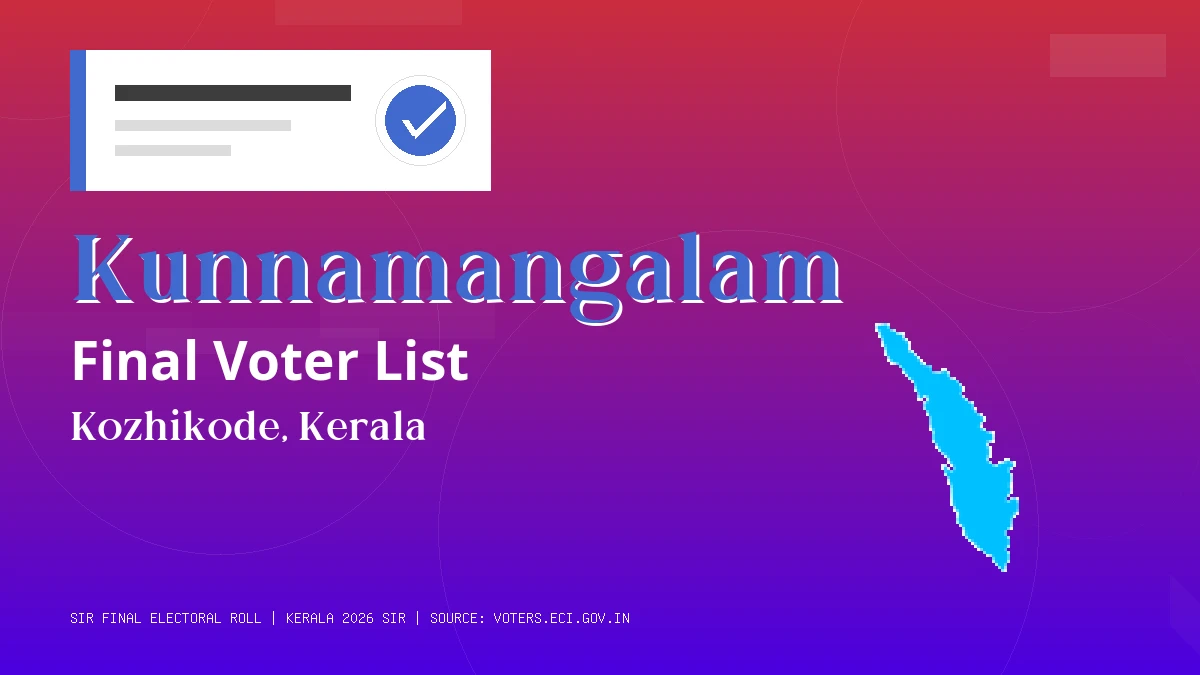 Kunnamangalam Final Voter List Kerala
