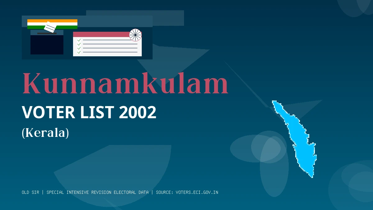 Kunnamkulam Voter List 2002 PDF Download Kerala