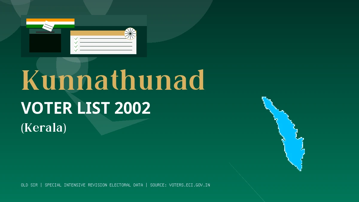 Kunnathunad Voter List 2002 PDF Download Kerala