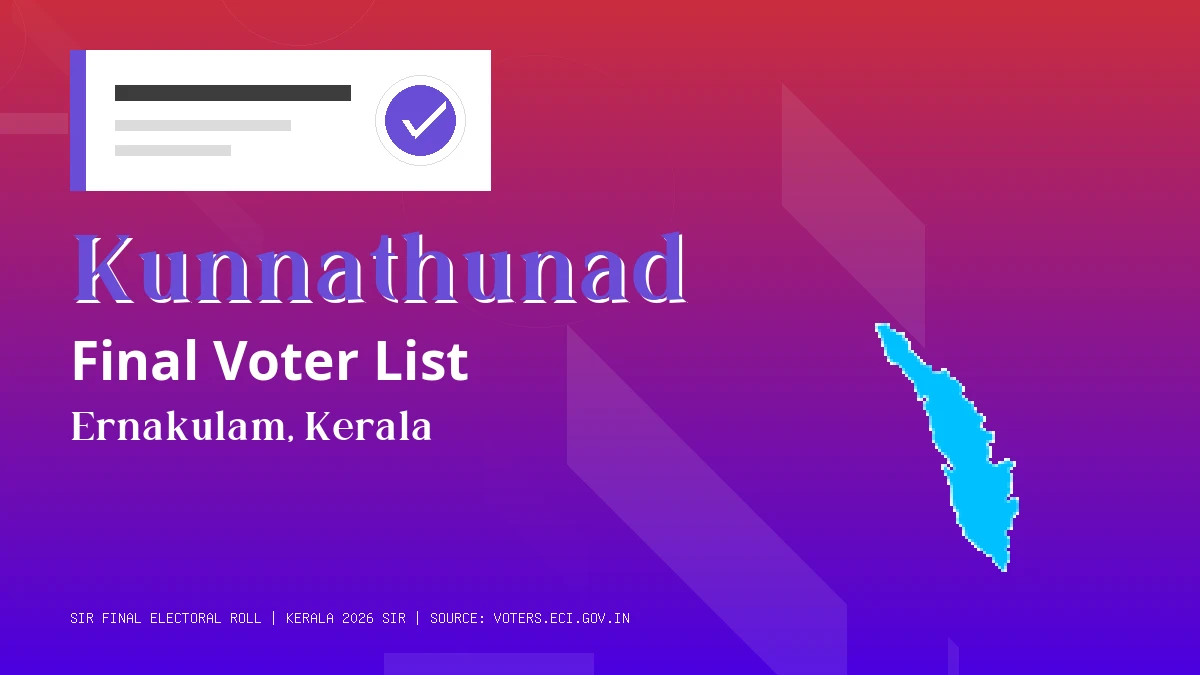 Kunnathunad Final Voter List Kerala