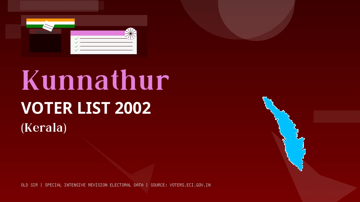 Kunnathur Voter List 2002 PDF Download Kerala