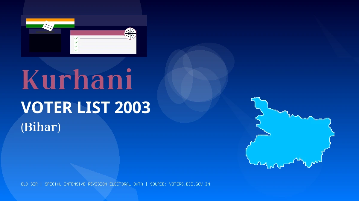 Kurhani Voter List 2003 PDF Download Bihar