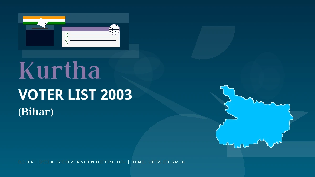 Kurtha Voter List 2003 PDF Download Bihar