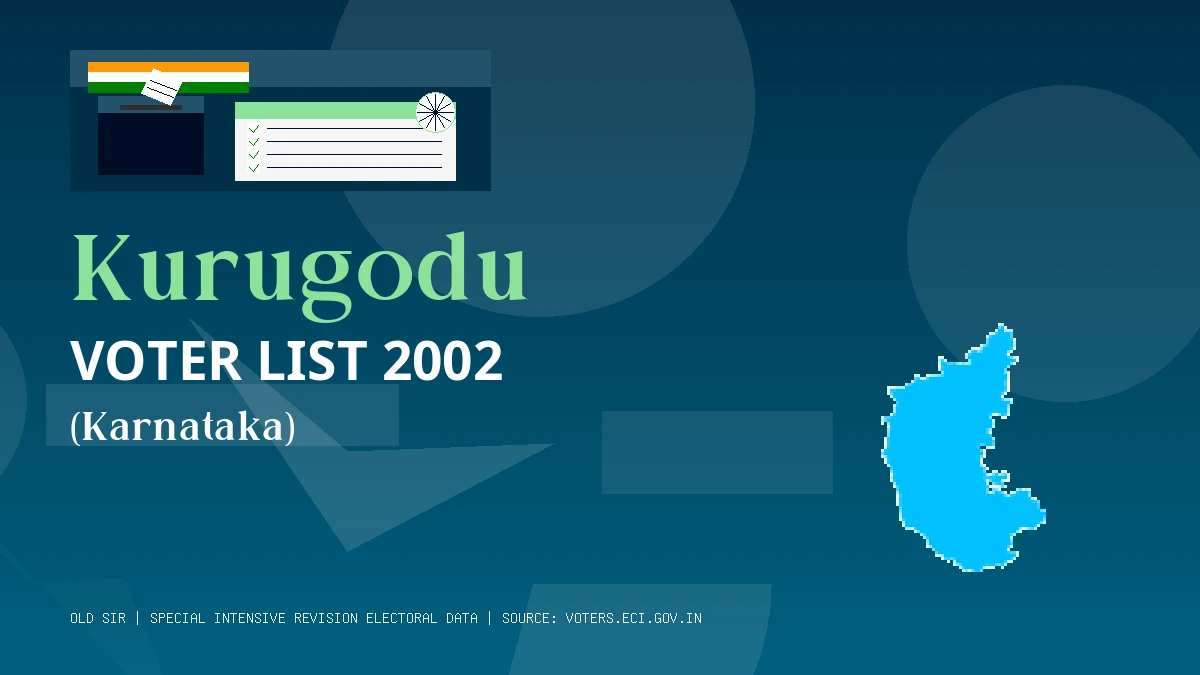 Kurugodu Voter List 2002 PDF Download Karnataka