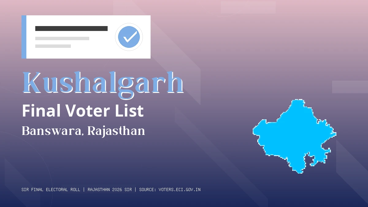 Kushalgarh Final Voter List Rajasthan
