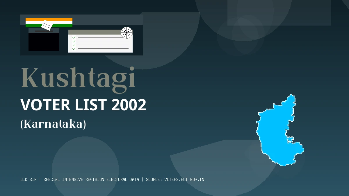 Kushtagi Voter List 2002 PDF Download Karnataka