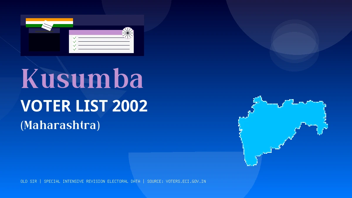 Kusumba Voter List 2002 PDF Download Maharashtra