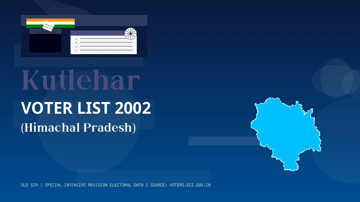 Kutlehar Voter List 2002 PDF Download Himachal Pradesh