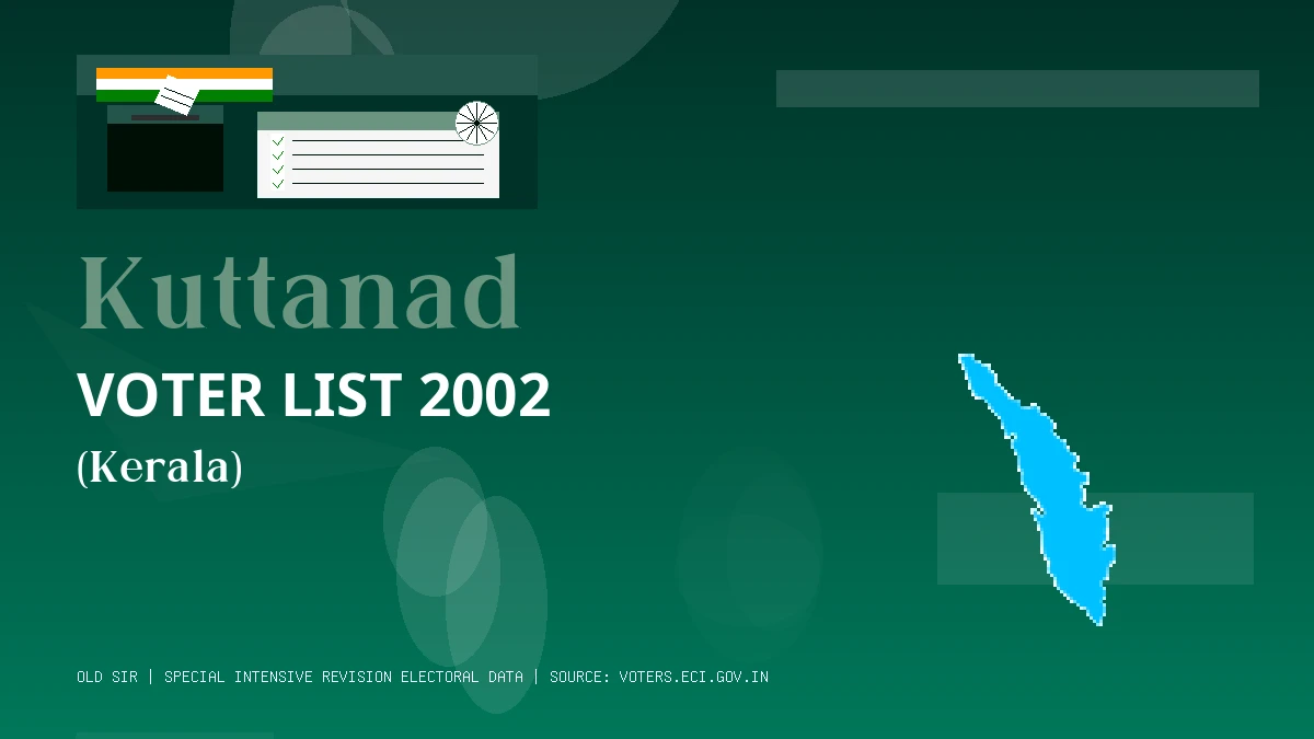 Kuttanad Voter List 2002 PDF Download Kerala