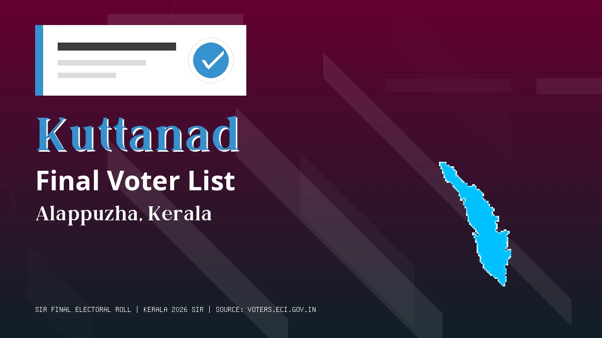 Kuttanad Final Voter List Kerala
