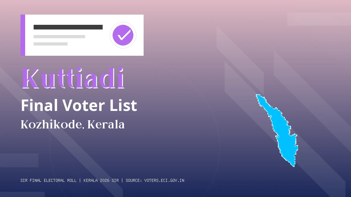 Kuttiadi Final Voter List Kerala