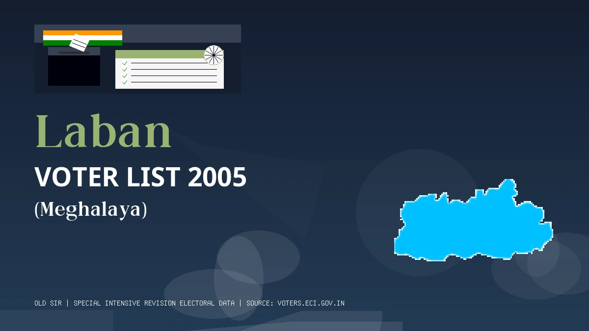 Laban Voter List 2005 PDF Download Meghalaya