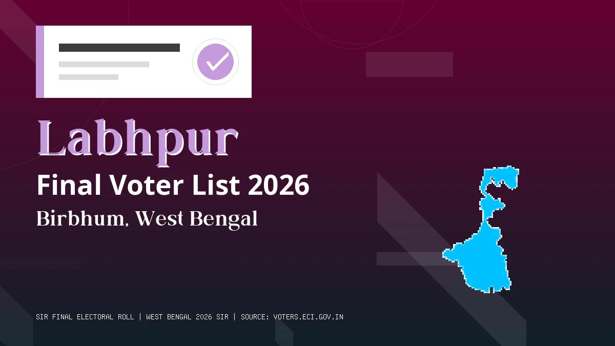 Labhpur Final Voter List 2026 West Bengal