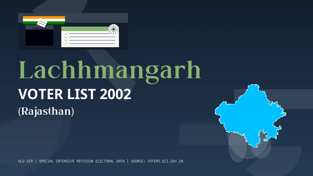 Lachhmangarh Voter List 2002 PDF Download Rajasthan