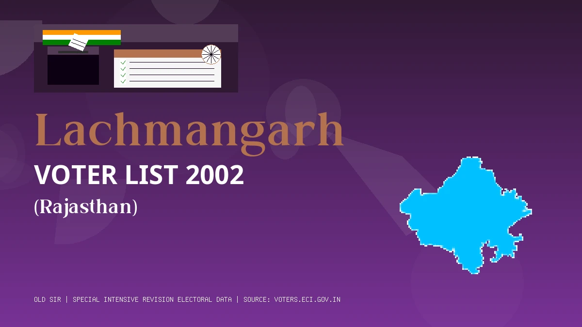 Lachmangarh Voter List 2002 PDF Download Rajasthan