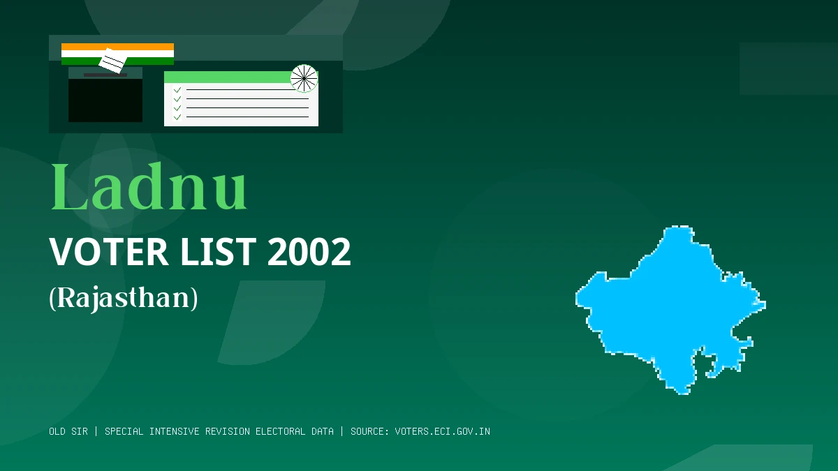 Ladnu Voter List 2002 PDF Download Rajasthan