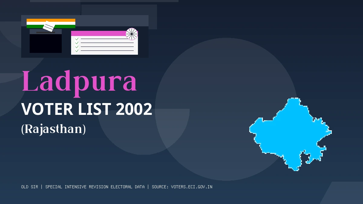 Ladpura Voter List 2002 PDF Download Rajasthan